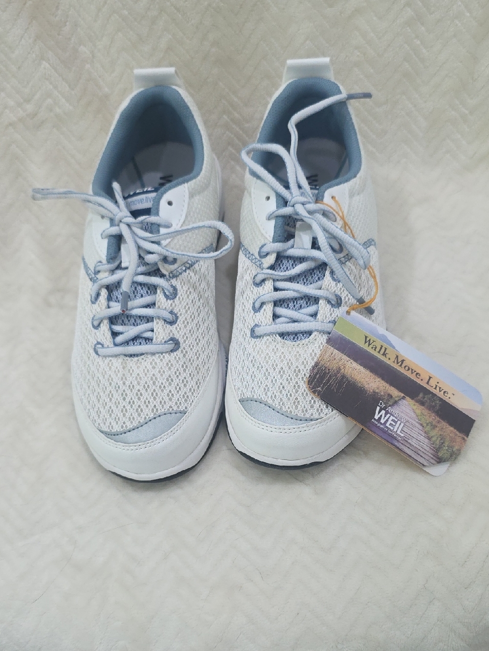 Vionic-Dr. Weil Light Grayish Blue & White Sneaker Style Orthopedic Walking Shoe